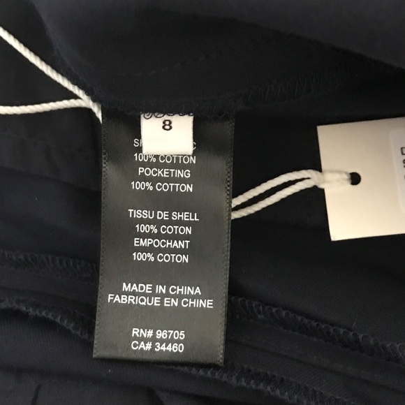 REBECCA TAYLOR Chino Wide Leg Pants Flare Cropped Cotton Blue Women’s Size 8 - Picture 11 of 16